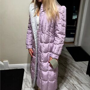 Vintage Puffy Down Long Coat By Water’s Edge 70’s, Lavender Color Size S NWT.